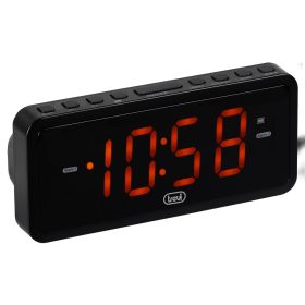   Trevi EC 882 digitális ébresztőóra – 1.2”-os LED kijelző, kettős ébresztés, fényerőszabályzás és rezgő funkció (0088200)