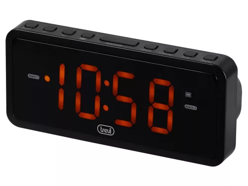 Trevi EC 882 digitális ébresztőóra – 1.2”-os LED kijelző, kettős ébresztés, fényerőszabályzás és rezgő funkció (0088200)