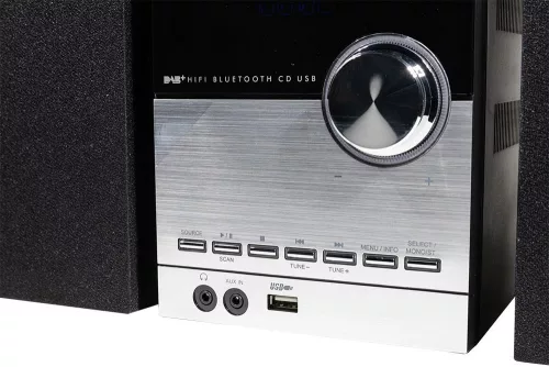 Trevi HCX 10D8 kompakt DAB/DAB+ minihifi rendszer CD/USB/AUX/MP3, 30W, LCD kijelző, távirányítóval