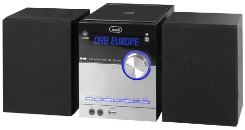 Trevi HCX 10D8 kompakt DAB/DAB+ minihifi rendszer CD/USB/AUX/MP3, 30W, LCD kijelző, távirányítóval