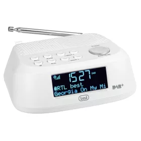   Trevi RC 80D4 DAB White Asztali óra, FM és DAB+ rádióval, ébresztő funkcióval és fejhallgató kimenettel