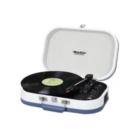   Trevi TT 1020 BT SALLY TQ Hordozható retró bakelit lemezjátszó, USB-s zenerögzítéssel, beépített akkuval