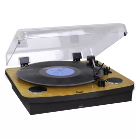   Trevi TT 1022 BT Wooden Vintage, klasszikus, sztereo lemezjátszó, Bluetooth-tal, beépített hangszórókkal