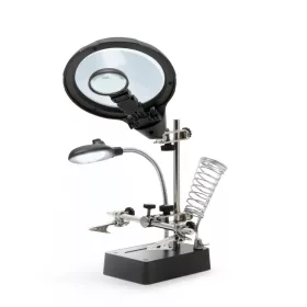   Fahrenheit 10103 Paneltartó nagyítóval és krokodilcsipeszekkel