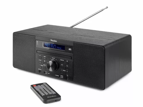 Audizio Prato FM rádió, 60W (CD + USB + Bluetooth + FM) - fekete