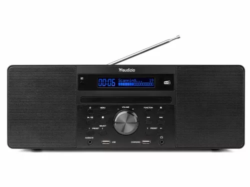 Audizio Prato FM rádió, 60W (CD + USB + Bluetooth + FM) - fekete