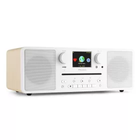   Audizio Naples FM rádió, 60W (CD + USB + Bluetooth + FM + Internet) - fehér