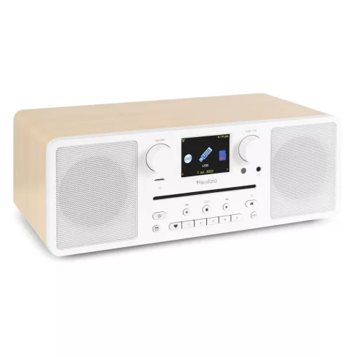 Audizio Naples FM rádió, 60W (CD + USB + Bluetooth + FM + Internet) - fehér
