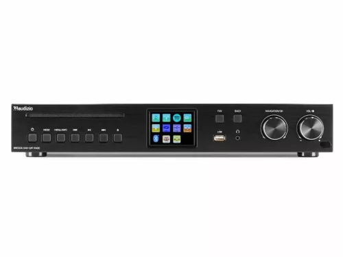 Audizio Brescia Internetrádió + beépített erősítő 240W, DAB+, FM, CD, USB, Bluetooth - fekete