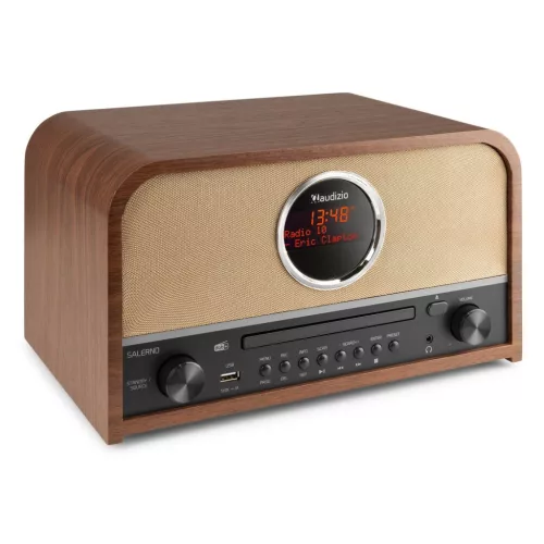 Audizio Salerno DAB + rádió és CD lejátszó - barna