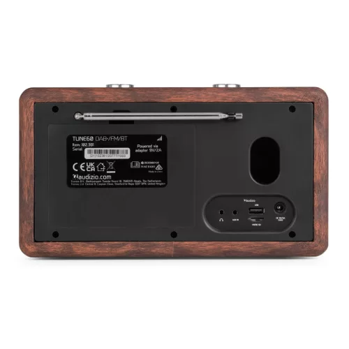 Audizio Tune60 Retro rádió FM, DAB+, Bluetooth - Sötét fa