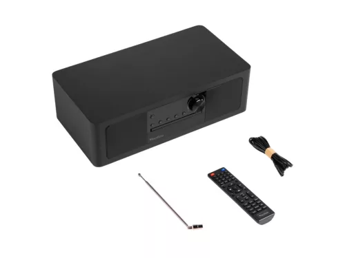 Audizio Lunata prémium DAB rádió, fekete, fa