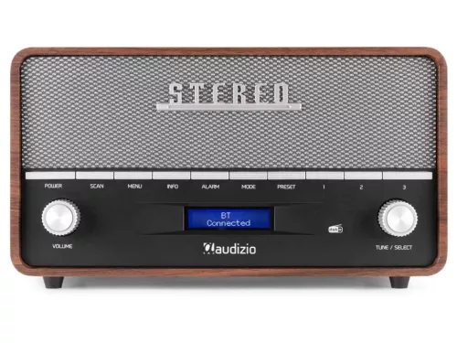 Audizio Corno retro rádió, DAB+, FM, AUX, Bluetooth - szürke