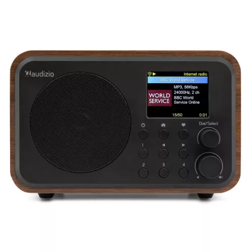 Audizio Vicenza akkumulátoros internetrádió DAB+ FM - barna