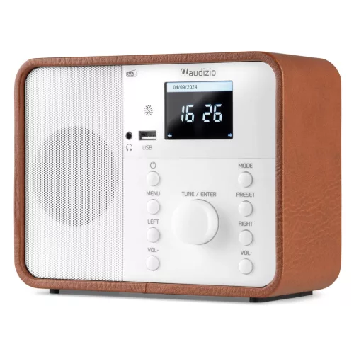 Audizio Nardo DAB+ internetrádió - fehér/fa
