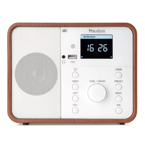Audizio Nardo DAB+ internetrádió - fehér/fa