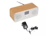 Audizio Bucine WIFI internetrádió-FM és DAB rádió, fa, ezüst