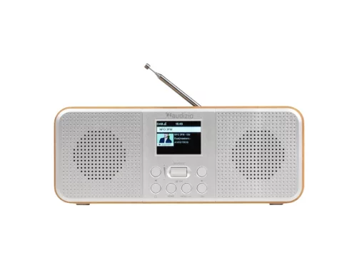 Audizio Bucine WIFI internetrádió-FM és DAB rádió, fa, ezüst