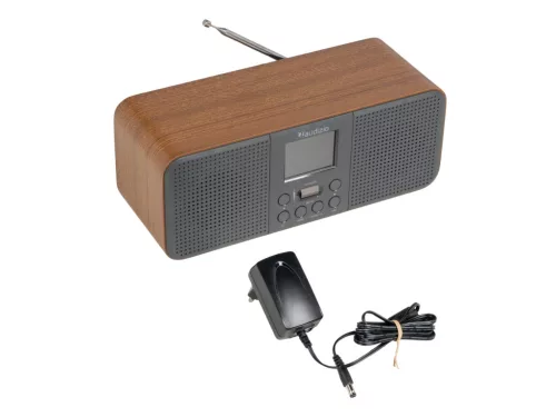 Audizio Bucine WIFI internetrádió-FM és DAB rádió, fa, fekete