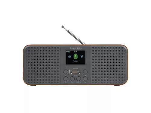 Audizio Bucine WIFI internetrádió-FM és DAB rádió, fa, fekete