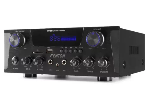 Fenton AV430B Karaoke erősítő, 2 x 300W, Bluetooth, MP3, AUX