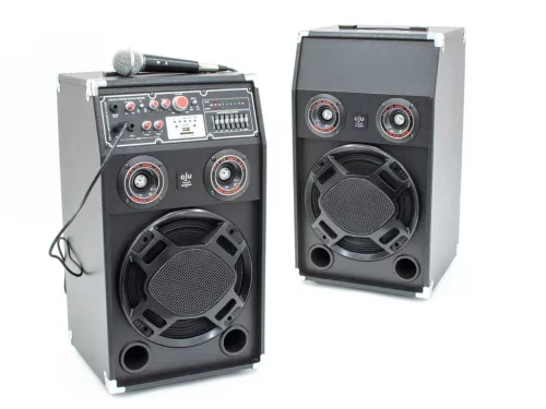 ReVoLuTioN DPX-10-LED 2x600W (10") aktív karaoke hangfal (MP3 + Bluetooth)
