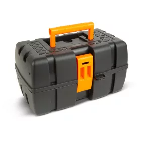   11011B Kinyitható tálcás szerszámostáska - három tálcás - műanyag - 37 x 23 x 21 cm
