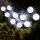 Garden of Eden 11227 Szolár lampion fényfüzér - 10 db fehér lampion, hidegfehér LED - 2,5 m