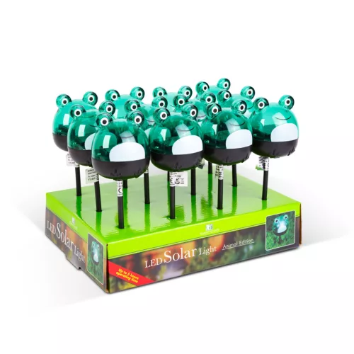 Garden of Eden LED-es szolár lámpa - béka - hidegfehér - zöld - 150 x 50 x 50 mm, 11240D