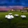 Garden of Eden 11255B LED-es szolár lámpa - kutya lábnyom, leszúrható - műanyag - fekete