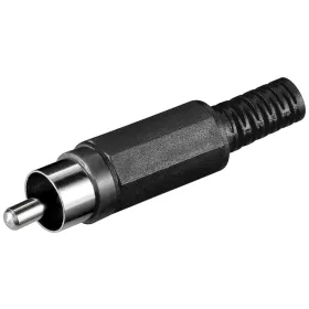 Goobay 11277 RCA szerelhető apa dugó műanyag, fekete