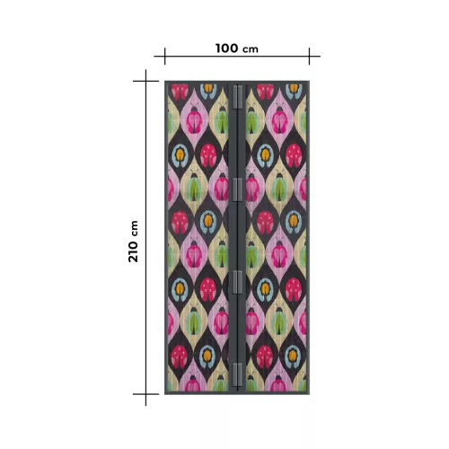 Garden of Eden 11398R Szúnyogháló függöny ajtóra - mágneses - 100 x 210 cm - bogaras