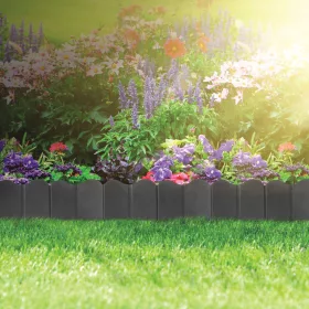   Garden of Eden 11468P Virágágyás szegély / kerítés - 15 x 14 cm - fekete - 20 db / csomag