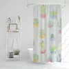 Family 11528E Zuhanyfüggöny - kaktusz mintás - 180 x 180 cm