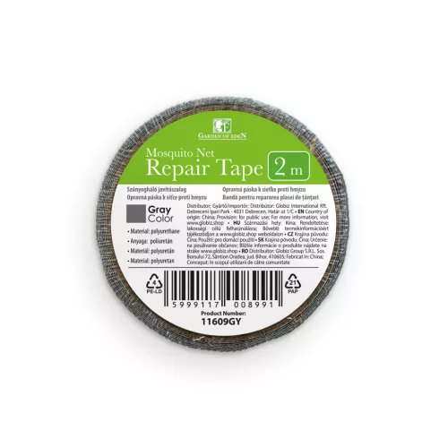Garden of Eden 11609GY Szúnyogháló javítószalag - 2 m x 5 cm - szürke