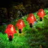 Garden of eden 11704 LED-es szolár gombalámpa - piros - 11 cm