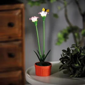  Garden of Eden 11735A Szolár színes virág - 8 x 8 x 32 cm - 10 melegfehér LED - lila