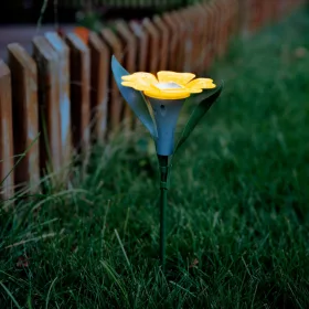   Garden of Eden 11754 Leszúrható szolár virág - 3 szín - 30 x 10 cm - fehér LED