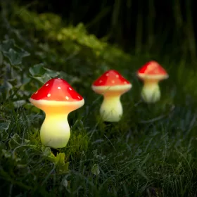   Garden of Eden 11756 LED-es szolár lámpa - 3 db gomba - melegfehér