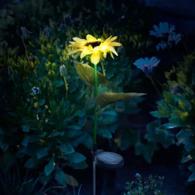   Garden of Eden 11762 Leszúrható szolár napraforgó - 75 cm - 8 melegfehér LED