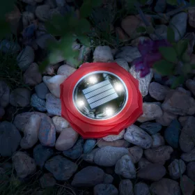   Garden of Eden 11767A LED-es leszúrható szolár lámpa - piros - hidegfehér - 11,5 x 2,3 cm