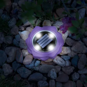   Garden of Eden 11767C LED-es leszúrható szolár lámpa - lila - hidegfehér - 11,5 x 2,3 cm