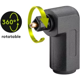   Goobay 11925 Optikai kábel toldó és adapter, TOSLINK aljzat - 3.5mm dugó 90°