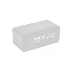   XPRO™ Digitális ébresztőóra vezeték nélküli QI töltővel fehér 5W