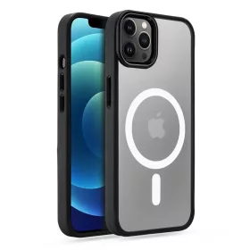   Tech-Protect MAGMAT Magsafe tok átlátszó / fekete Apple iPhone 12 / 12 Pro készülékhez