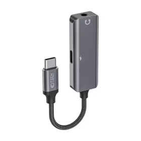   Tech-Protect Ultraboost Adapter Type-C to Jack 3,5mm & Type-C Fekete