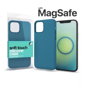   XPRO™ MagSafe rögzítésű Soft Touch Szilikon tok Apple Iphone 15 Pro Max készülékhez - viharkék