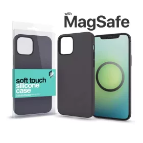   XPRO™ MagSafe rögzítésű Soft Touch Szilikon tok Apple Iphone 15 Pro készülékhez - éjfekete 