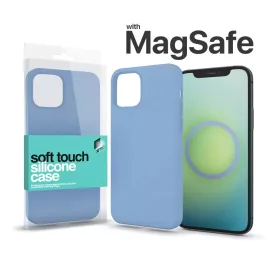   XPRO™ MagSafe rögzítésű Soft Touch Szilikon tok Apple Iphone 15 Pro Max készülékhez - világoskék