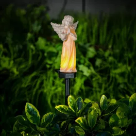   Garden of Eden 13002A Szolár angyalka - imádkozó - 1 melegfehér LED - műgyanta - 49 x 11 x 6,5 cm